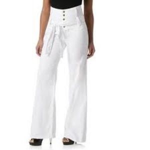 Baby Phat wide leg, high waisted pants.